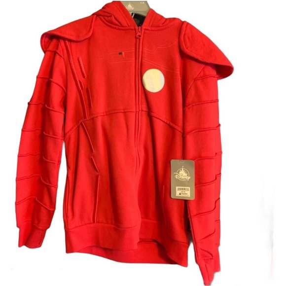 Disney Store Star Wars Red Fleece Zip Hoodie 7/8